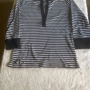 Black and White Striped Top